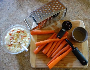 Peel and Grate Carrots