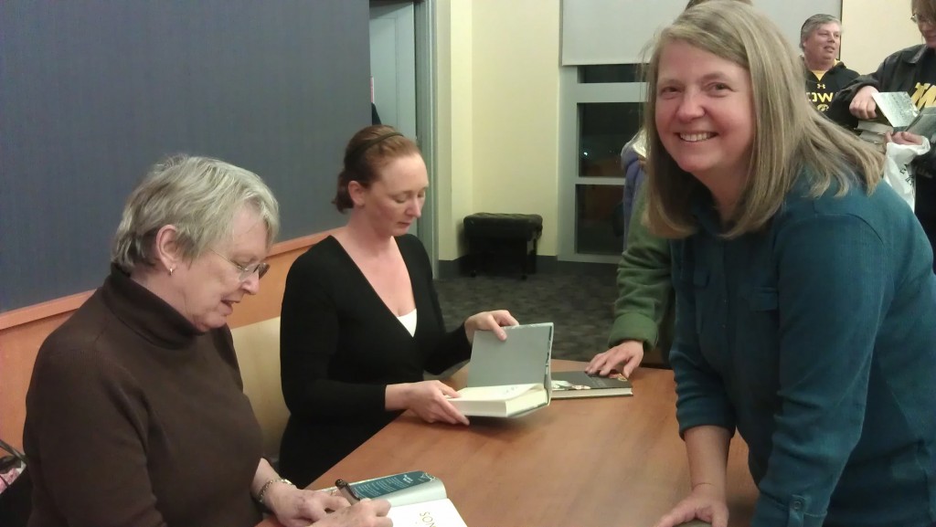 Lois Lowry Signing a Book for Dori Hillestad Butler